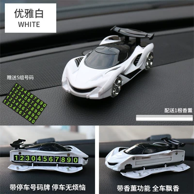 Frame Car Model Parking Number | Car phone holder - 833-with-number-plate-white-incense-stick1
