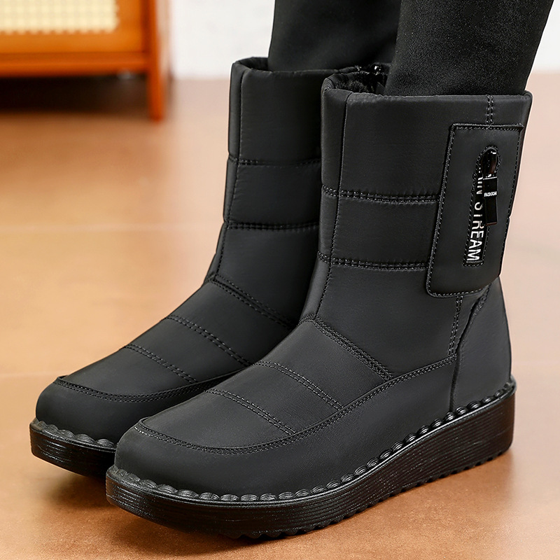 Zapatos de algodón 2025 invierno botas de algodón de poliuretano botas gruesas de lana calentamiento transfronterizo botas de nieve al por mayor