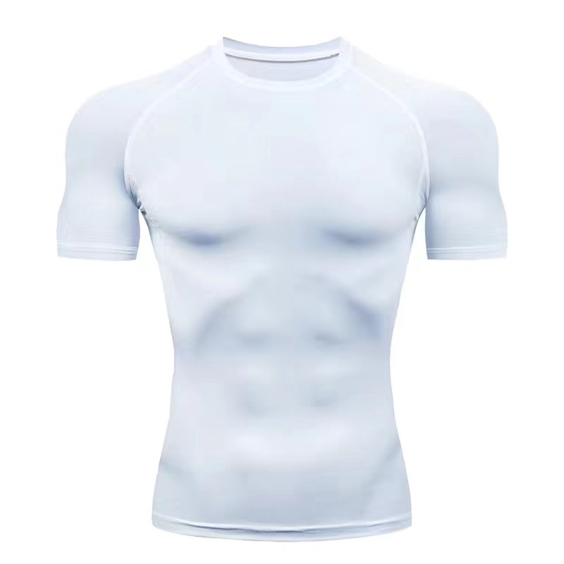 J08 순백색 반소매