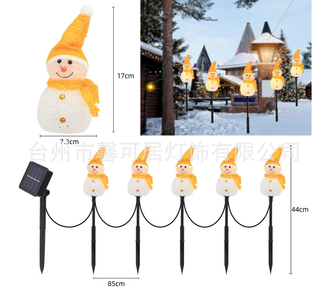 Lámpara de Tierra solar decoración de Navidad lámpara de muñeco de nieve al aire libre jardín lámpara de paisaje Césped lámpara de tierra transfronteriza