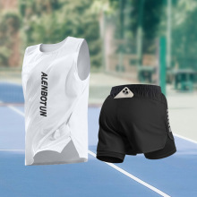 跑步运动套装男夏季新款马拉松训练健身衣服专业速干篮球背心短裤