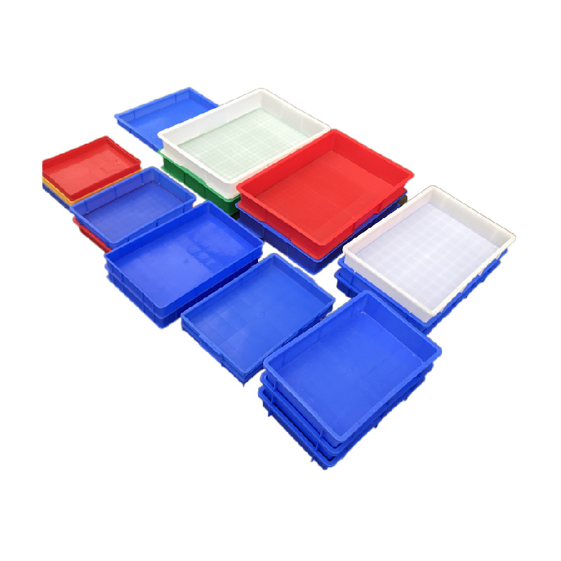 厂家现货浙江宁波义乌五金电子工厂物料周转盘 长方形塑料浅盘