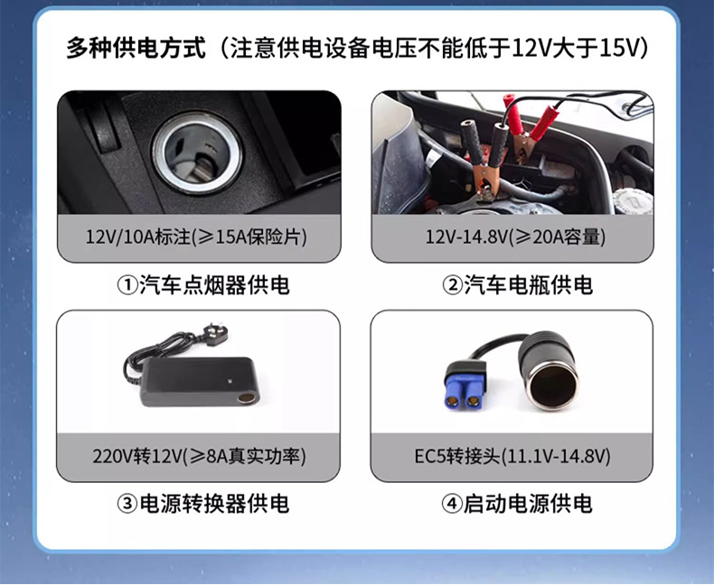 Exterminator 300W Car Air Pump Suv Off-Road Vehicle Pickup Truck Double-Cylinder High-Pressure Car Tire Pump 12V