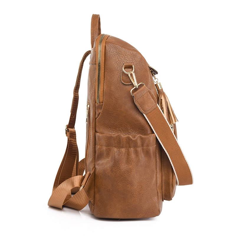 Comercio exterior al por mayor 2023 nuevo estilo coreano retro damas PU mochila de viaje al aire libre simple de moda