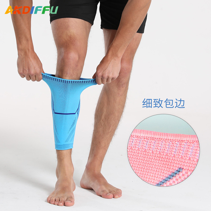 Artículos deportivos transfronterizos de punto protector de pantorrilla protector de rodilla transpirable protector de pierna de equitación delgada protector de rodilla de nylon protector de pierna deportiva image 3