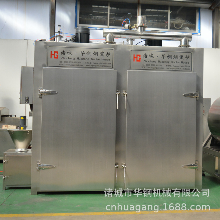 大产量500公斤香肠熏蒸炉 肉制品红肠烟熏炉 一机多用 烟熏效果好