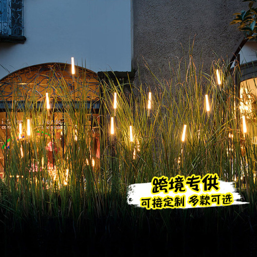 Reed lamp acrylic rod solar reed ground lamp outdoor waterproof courtyard atmosphere landscape lamp lawn lamp