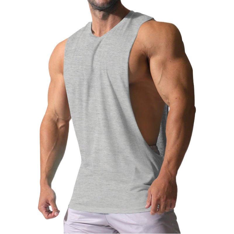 2023 verano nuevo tamaño europeo chaleco sin mangas de los hombres Comercio exterior suelta deportes casual moda color sólido chaleco