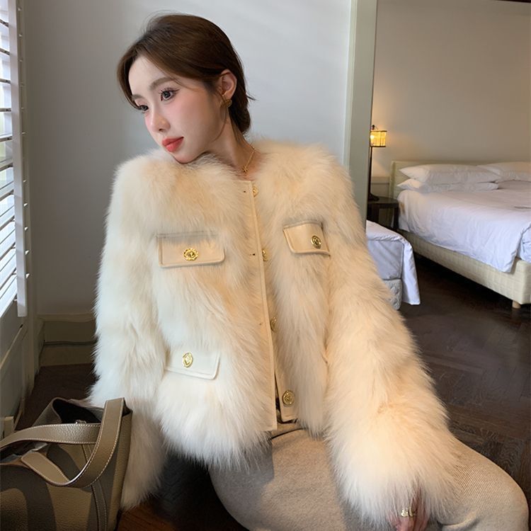 Autumn and Winter Style 2025 New Coat Imitation Fur Small Fragrance Style Short Thickeneded Young Fox Fur Coat for Women