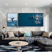 客厅装饰画两联组合挂画轻奢铝合金晶瓷画海钢化画芯壁画代发