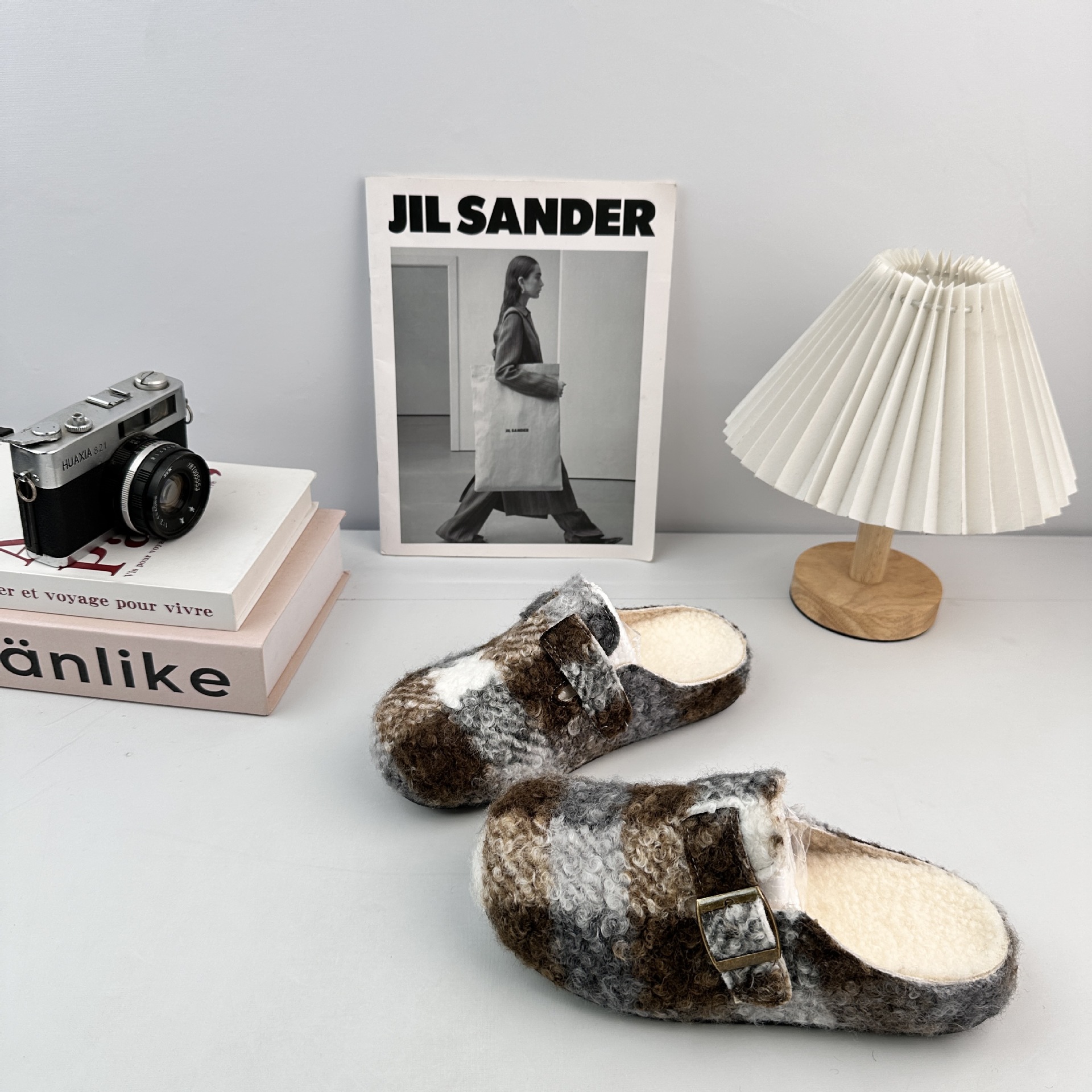 YUANBO 2025 otoño y invierno estampado de leopardo y zapatos de frijol de frijol de harimau mujeres de Hong Kong Harajuku zapatos de algodón cálidos para mujeres coreanas