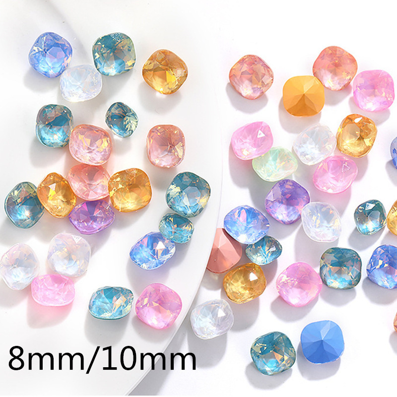 Li Tian Fei Fang Protein Mocha Glass Diamond Pointed Bottom Crystal Special-shaped Diamond diy Manicure Sticker Diamond Jewelry Material