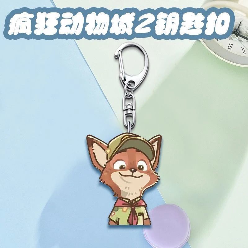 Colgante Mad Animal City Nick Judy llavero acrílico doble cara de alto valor de la cara bolsas escolares adornos colgantes regalos