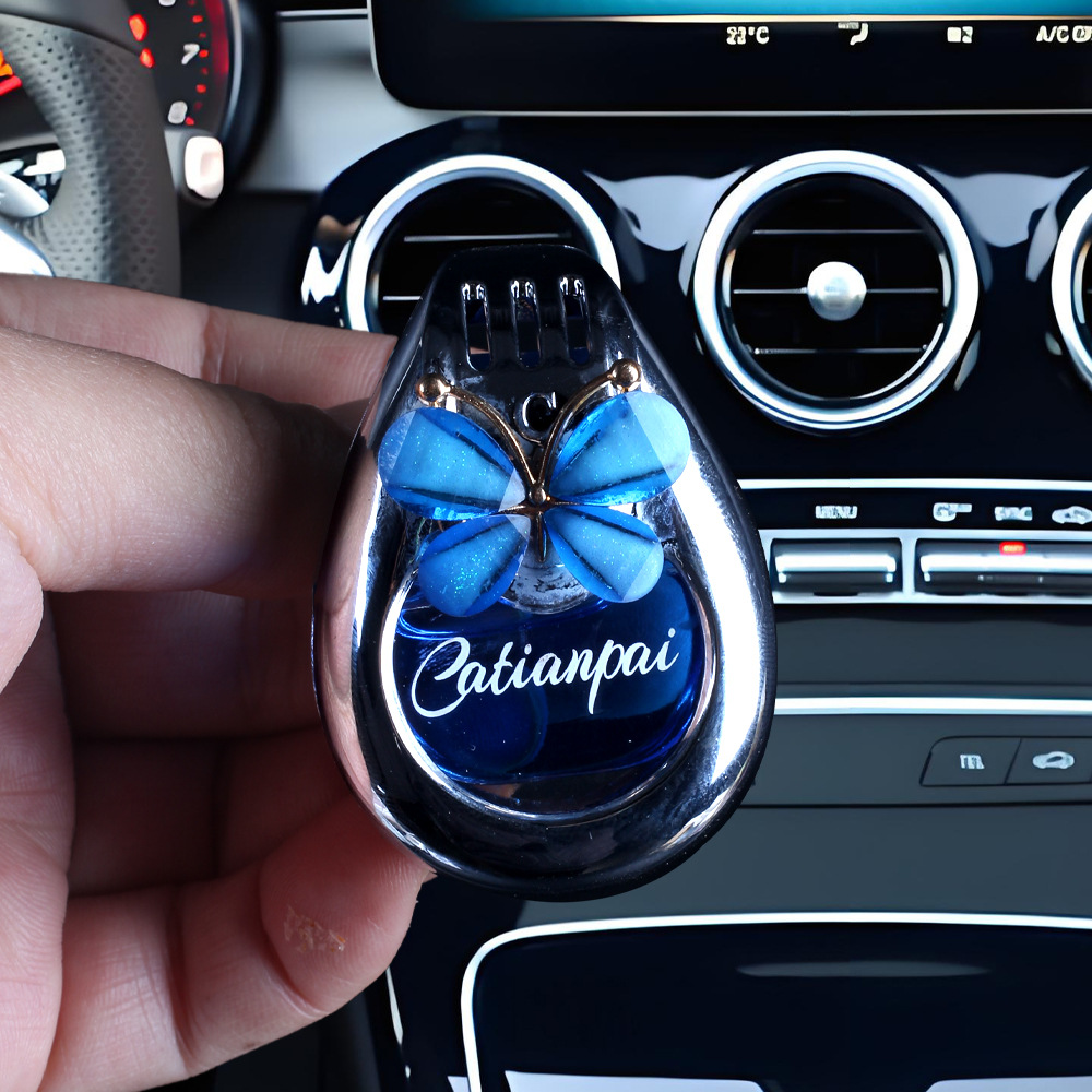 Aromaterapia para coche 2025 nuevo perfume de coche con lazo de fragancia de larga duración, adornos para coche, plástico de fragancia ligera de larga duración
