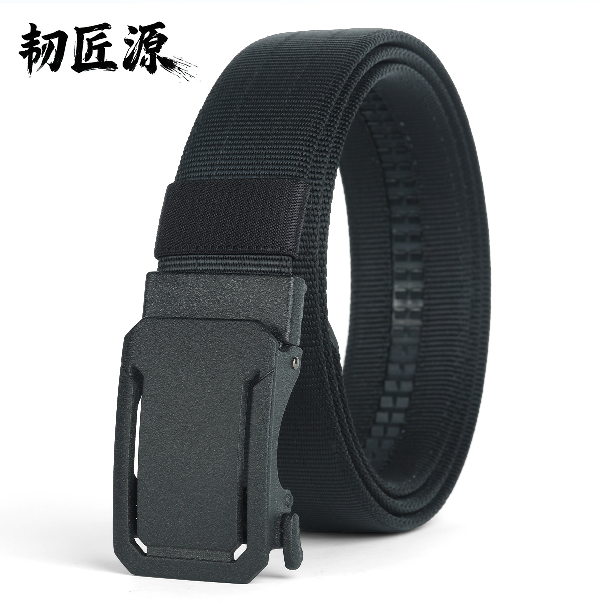 Factory Direct Supply Automatic Buckle Belt Men's Woven Belt Canvas Nylon Belt Versatile Nylon Woven Belt