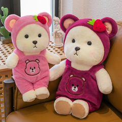 Lily Bear Soft and Cute Plush Bear Soft Toy Creative Cute Bear Holding Strawberries with Detachable Clothes for Wholesale