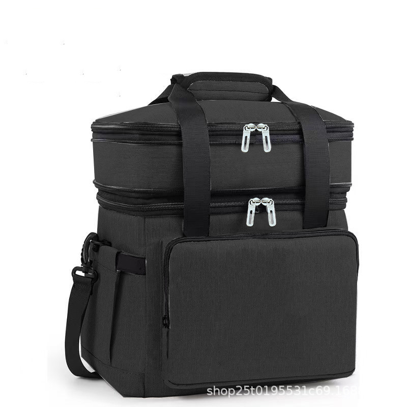 bolsa de aislamiento de aluminio transfronteriza de doble capa de gran capacidad bolsa de hielo para automóviles Oxford picnic al aire libre bolsa de conservación portátil