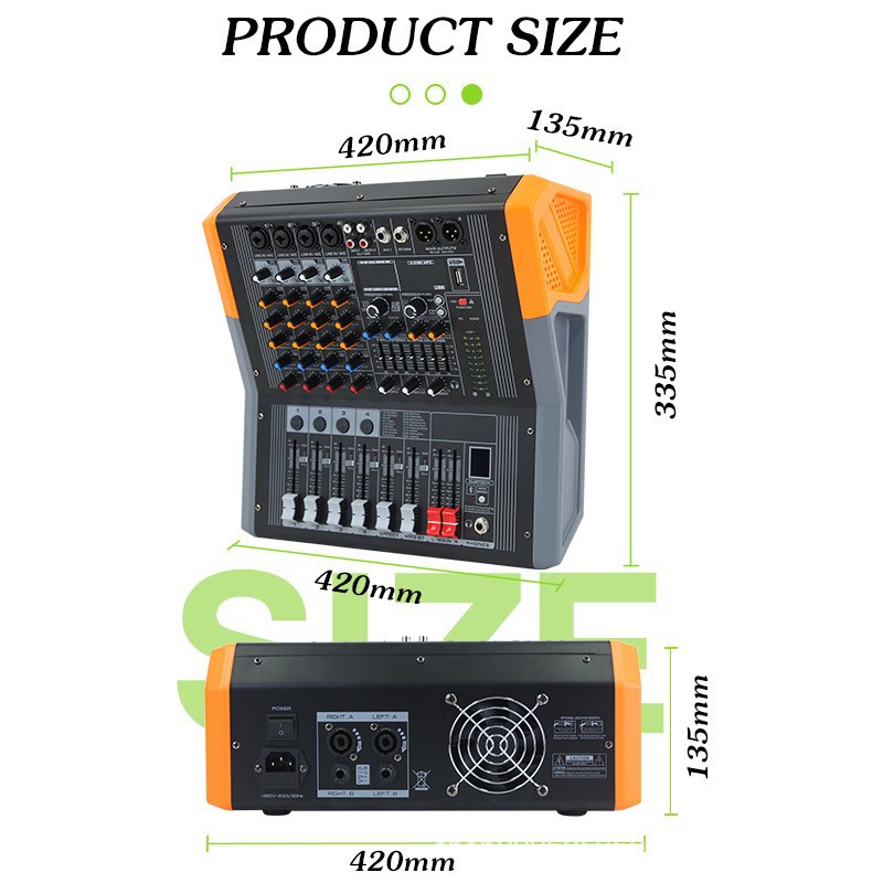 Mezclador profesional transfronterizo amplificador integrado 99 tipos de efectos DSP USB Bluetooth reverberación