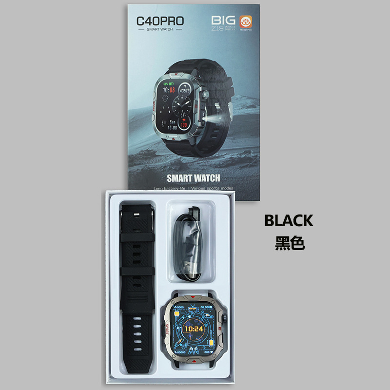 C40Pro-Verdadero ritmo, verdadero conteo de pasos (negro)