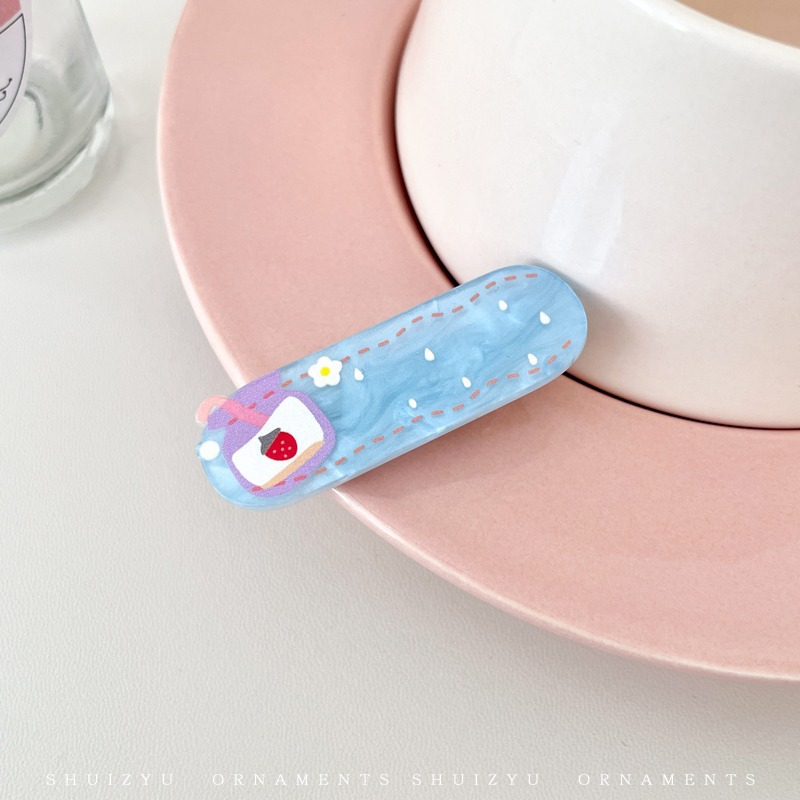 Oso de conejo de dibujos animados lindo horquilla clip lateral flequillo lateral clip frente horquilla rota pequeño clip tocado clip de pico de pato