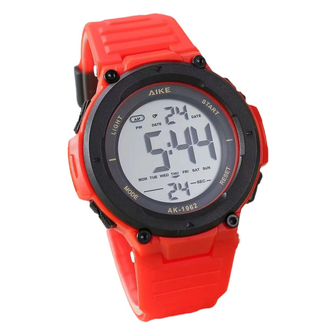 AIKE1962 amor grabado Placa de reloj grande para hombres gran número claro reloj deportivo para hombres modo reloj electrónico hombres