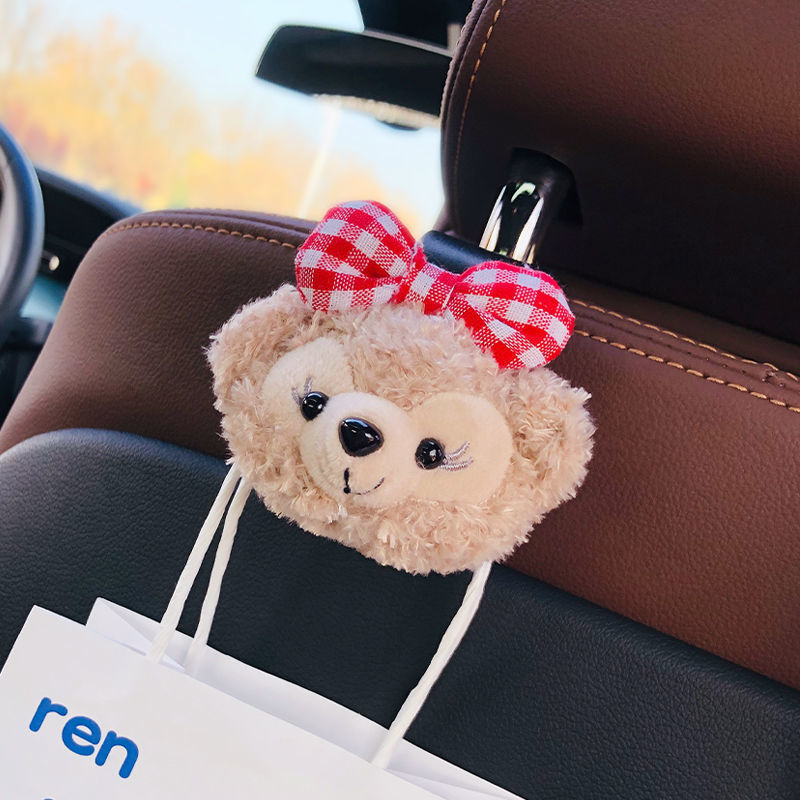 Enganchos lindos para el asiento trasero del automóvil interior del automóvil trasero interior de dibujos animados gancho para el automóvil gancho del respaldo del asiento pareja multifuncional
