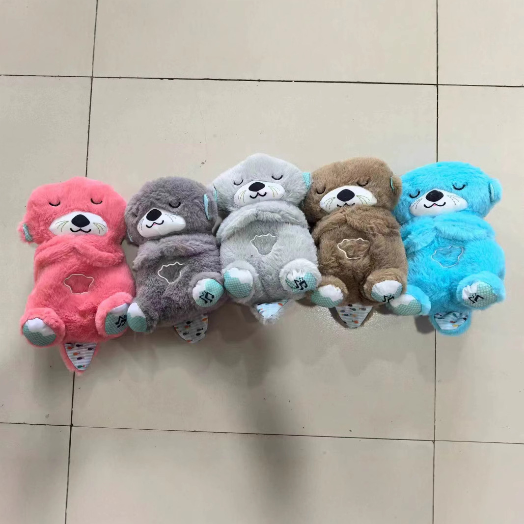 Peluche de koila para dormir - Oso de respiración LED musical para bebés - Juguete de peluche calmante transfronterizo - Regalo de muñeca