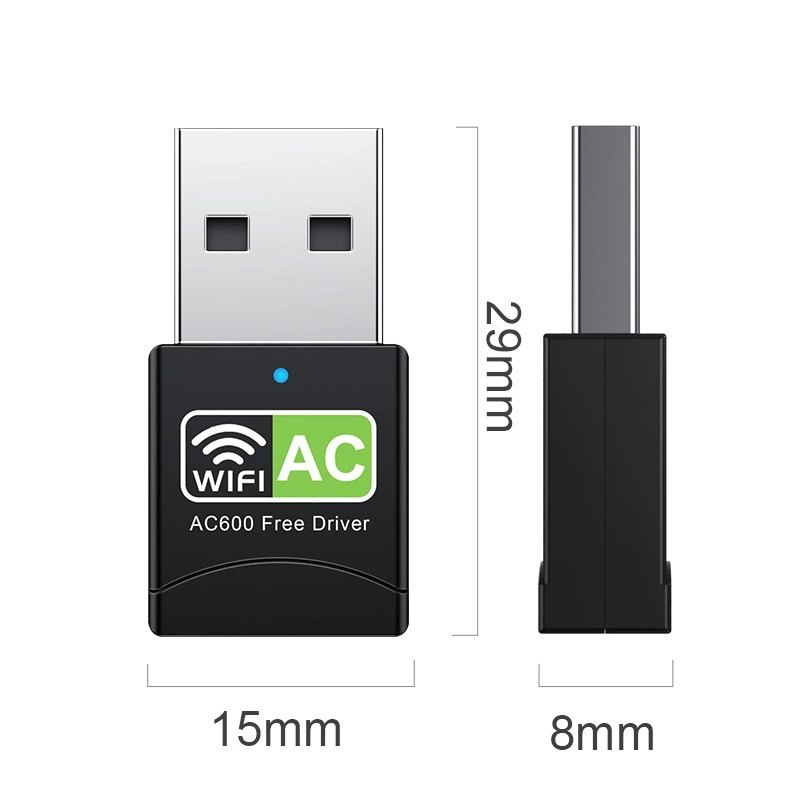 600M двухдиапазонная беспроводная сетевая карта, внешний USB Wi‑Fi приемопередатчик 2.4G/5G RTL8811CU