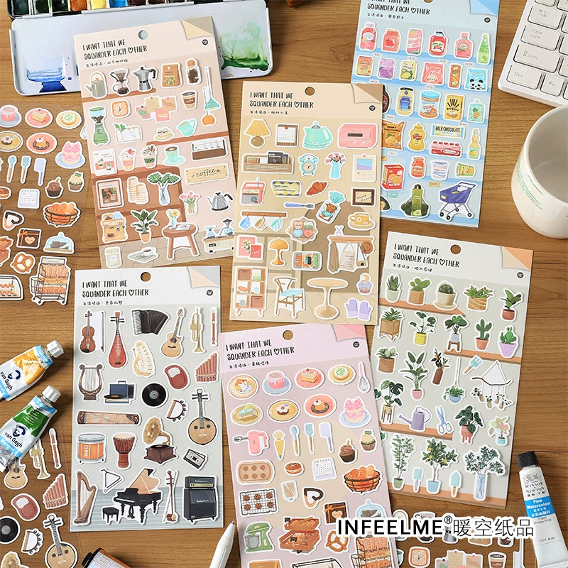 Постоянный Life Love Poem серия Sticker Life Glores Объявление 6 моделей