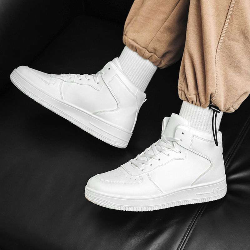 Automne et hiver haut de gamme version coréenne tendance sport 2024 nouvelle planche hommes décontracté polyvalent blanc chaussures hommes_voghion.com