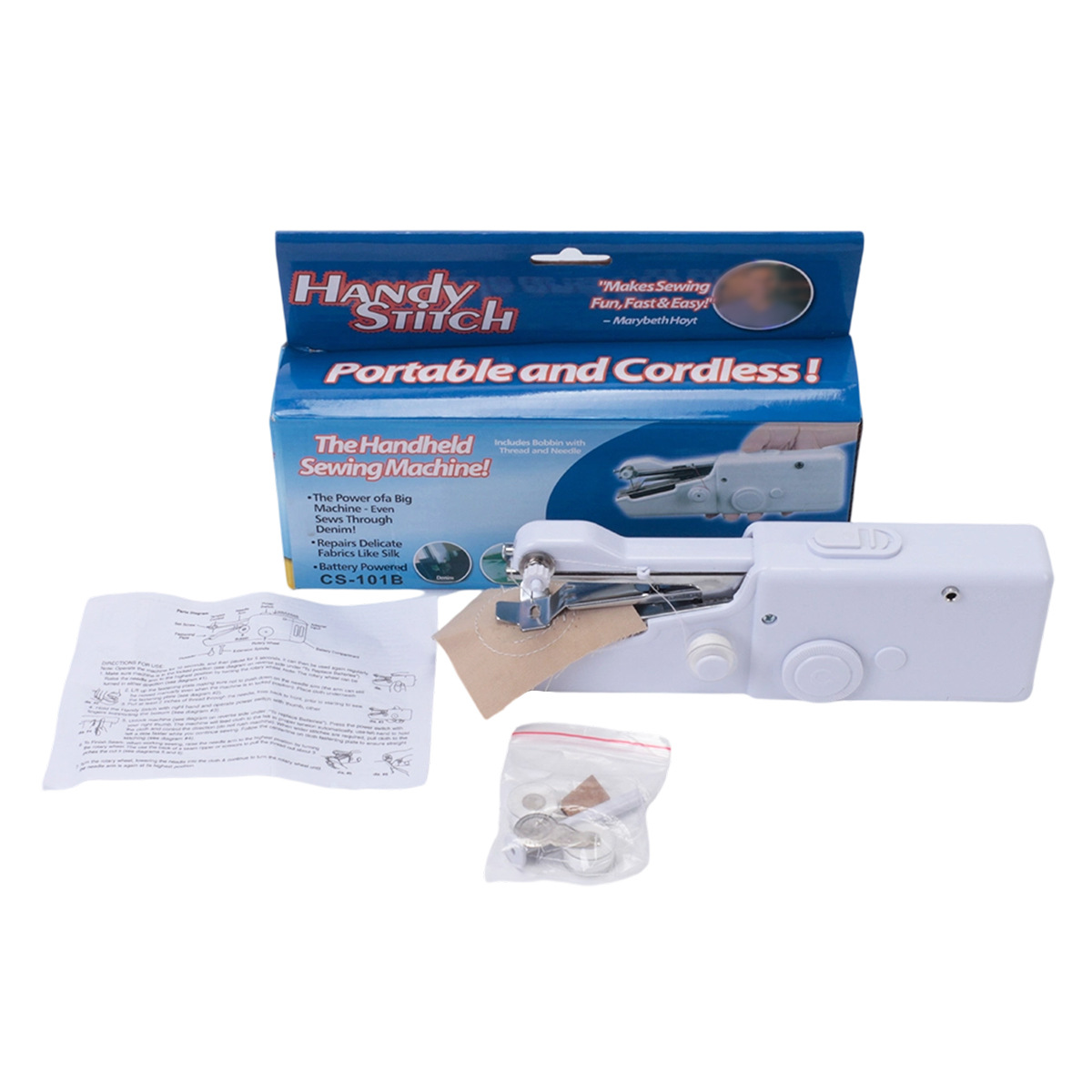 Nuevo estilo más accesorios handy stitch juego de máquina de coser eléctrica portátil mini máquina de coser