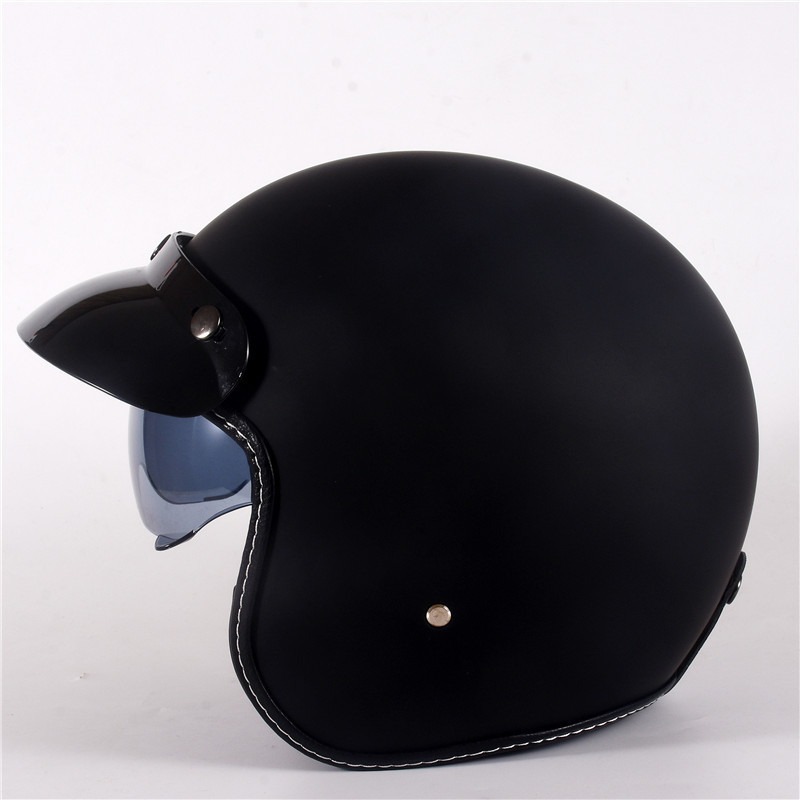 Transfronterizo dedicado ECE lente interior batería casco de coche eléctrico casco de cuero moda casco de coche eléctrico casco retro DOT