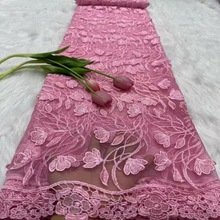 新款水溶蕾丝花边刺绣面料非洲婚纱礼服高档刺绣布料lace fabric