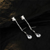 Long earrings, zirconium