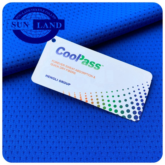 海绵U型颈枕坐垫面料150D速干提花网眼布 速干运动服/骑行服针织