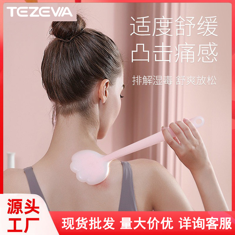 Tabla de masaje de silicona Tzeva para uso doméstico, tabla de masaje de cuerpo completo, equipo para golpeteo de meridianos en cuello y hombros, equipo para golpeteo de espalda y hombros, venta al por mayor.