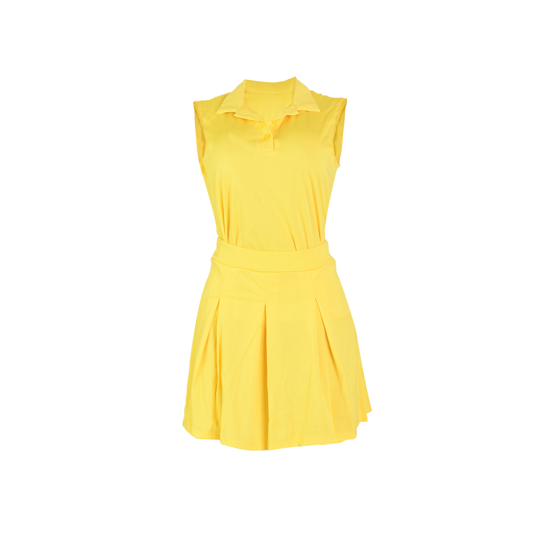 Women Clothing Short Skirt Two Piece Sleeveless Vest Suit Summer Polo Shirt