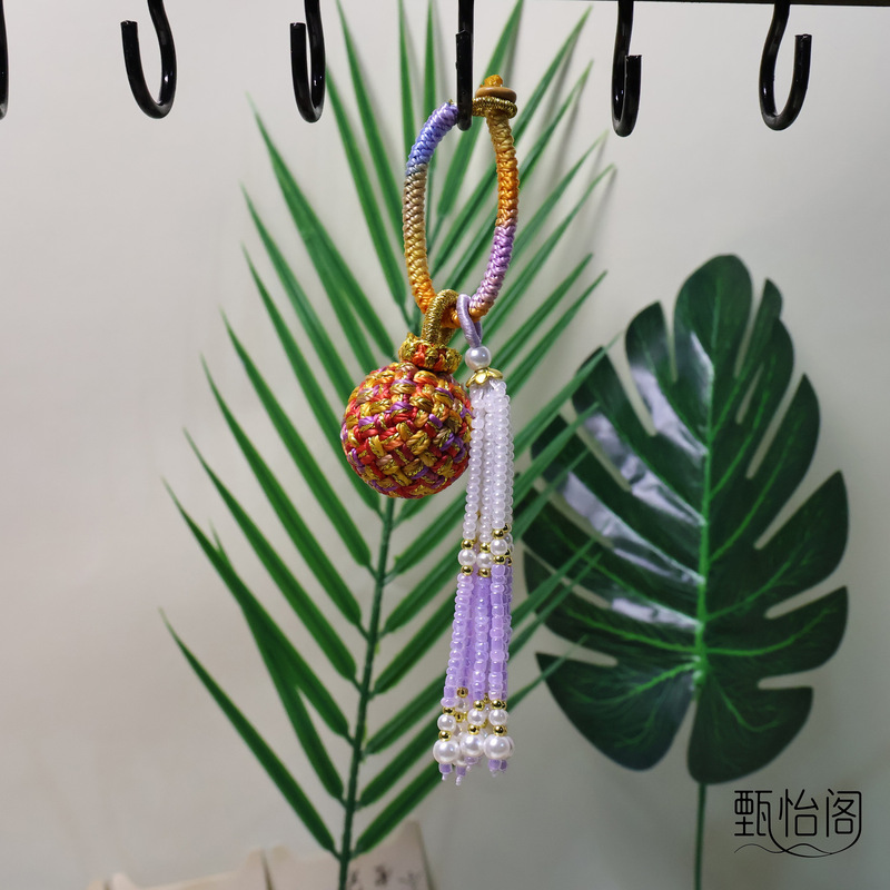 新款手工编织有球必应转运球包挂饰品挂件包挂流苏DIY时尚潮流|undefined