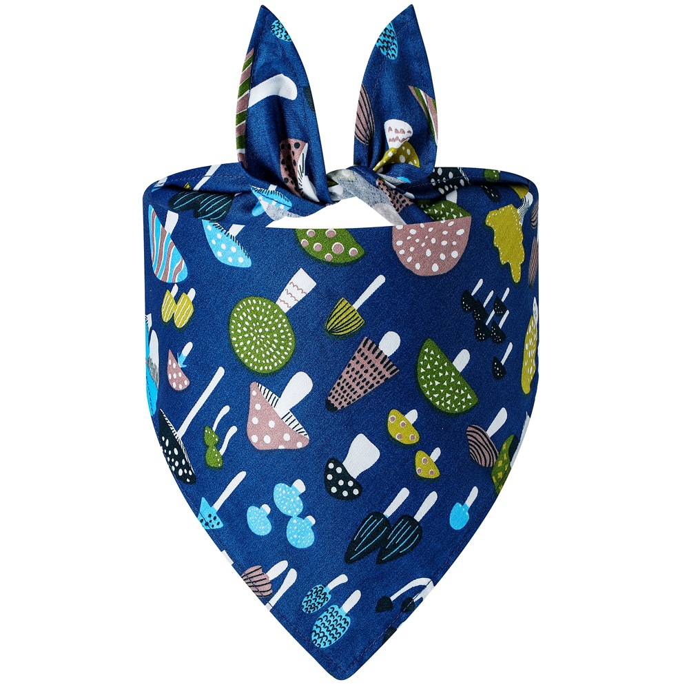 Fabricantes en stock transfronteriza nueva toalla para mascotas algodón seta fútbol patrón perro saliva toalla mascota bufanda