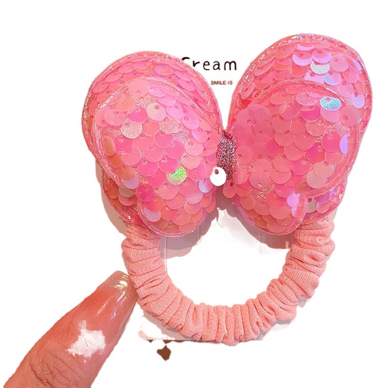 La Banda del pelo de los niños de la cuerda del pelo de la mariposa de la lentejuela no duele el pelo Lazo de la mariposa alta Cola de Caballo cuerda del pelo