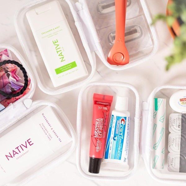 Extra large small storage box, multifunctional toy with zipper reusable, transparent cosmetic container, storage bag