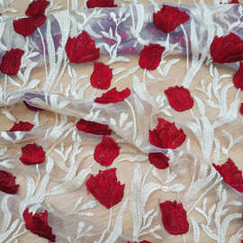 网纱蕾丝花边布料高端外贸服装设计师面料wholesale lace fabric