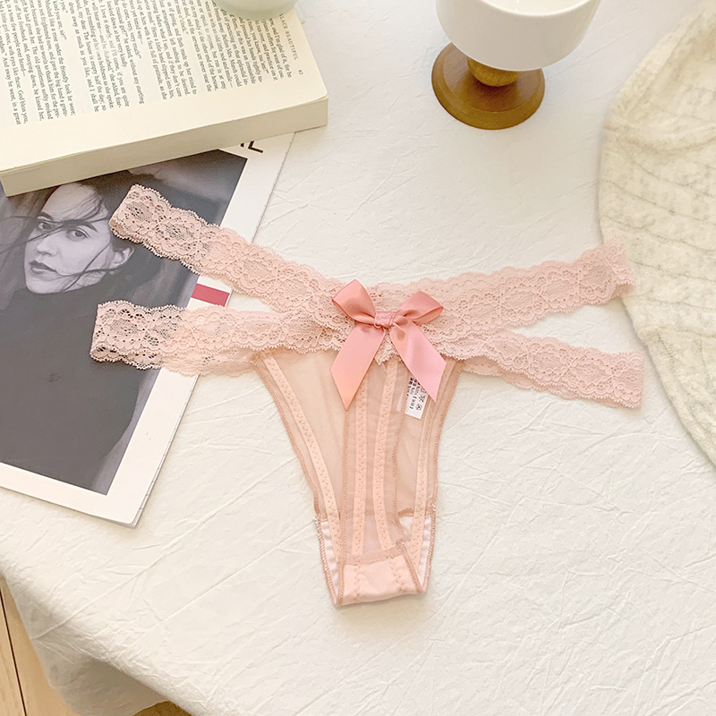 Nuevos productos europeos y americanos pantalones íntimas sexy de mujer encaje de cintura baja media bolsa pantalones de caderas seductoras de malla T-shirt