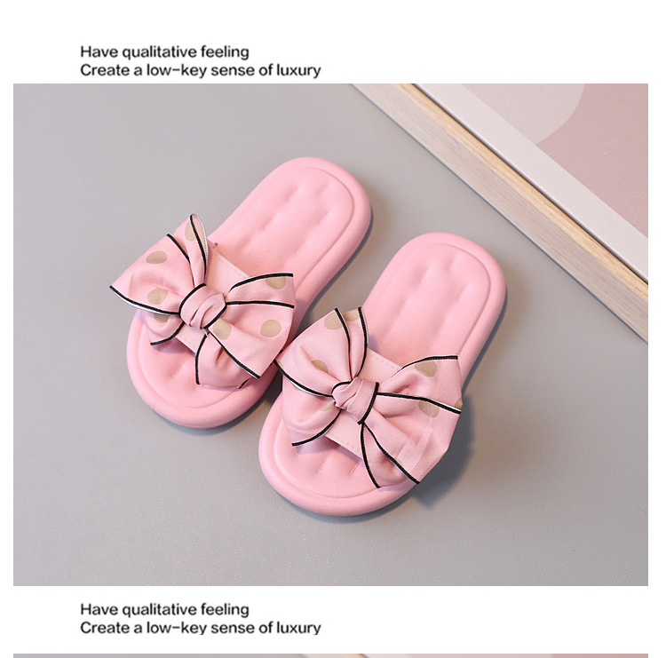 Kinder Hausschuhe Mädchen Neue Bogen Prinzessin Hause Schuhe Nette Weiche Sohlen Koreanischen Stil Sandalen und Hausschuhe Großhandel_voghion.com