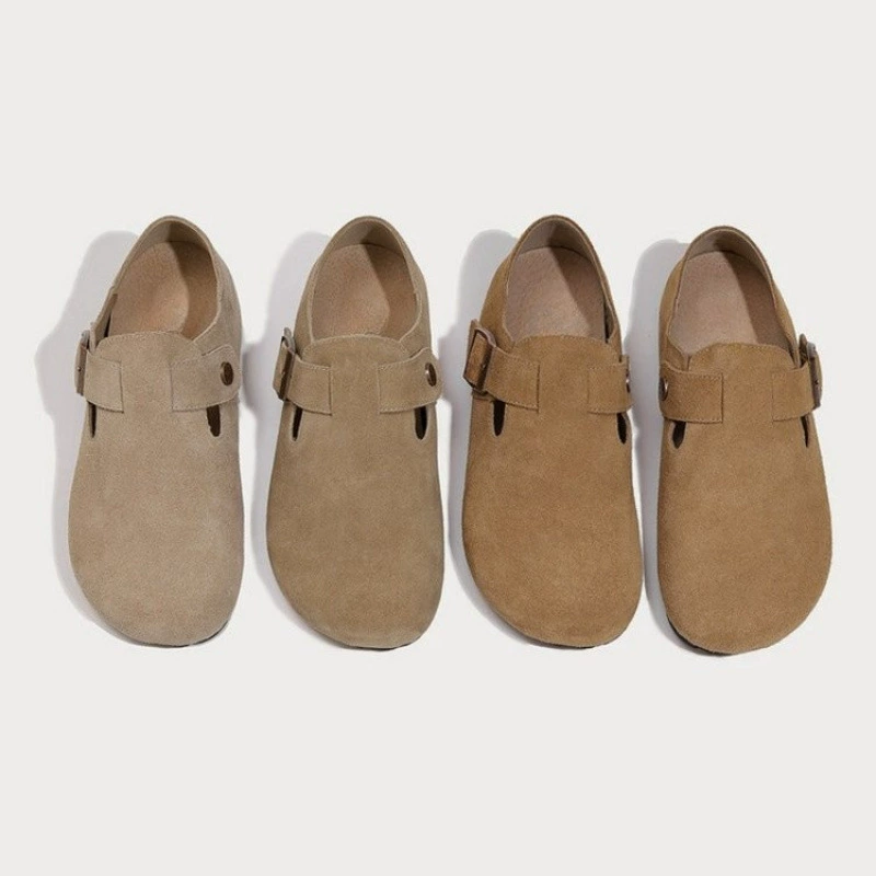 Все включено туфли Birkenstock для женщин, осень-зима, большие хлопковые туфли, снегоступы, мягкая кожа, толстоносые Birkenstock
