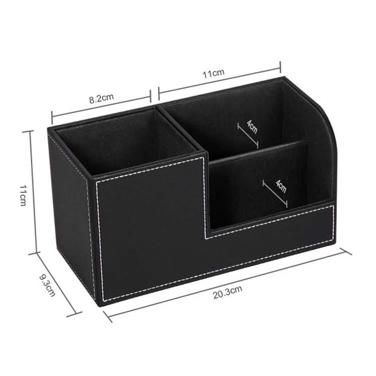 Caja de almacenamiento multifuncional de escritorio de oficina caja de almacenamiento decoración logotipo de impresión de lápiz
