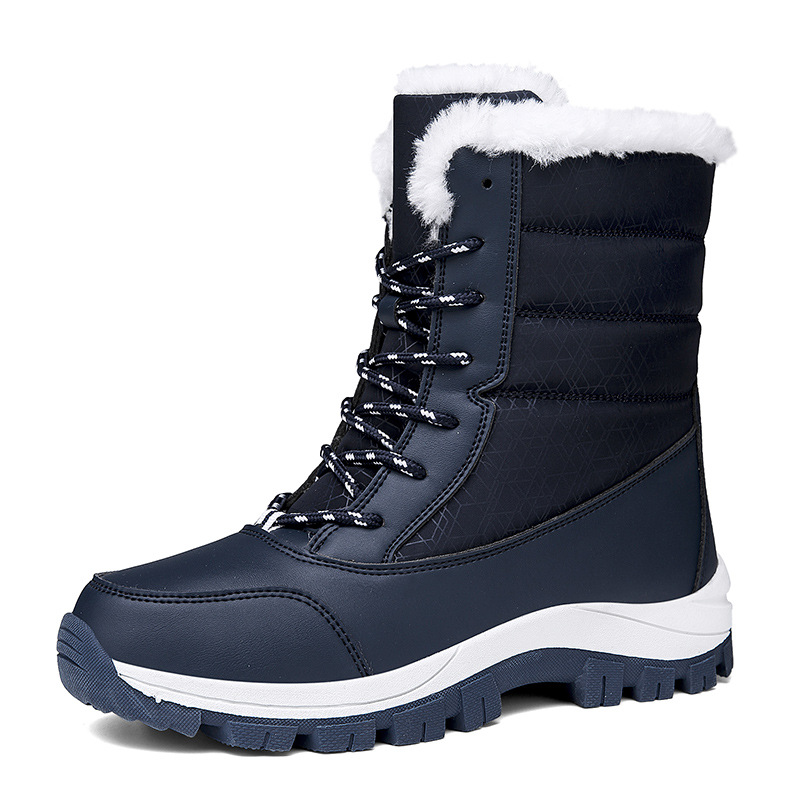 Botas de algodón de invierno para mujeres al aire libre más vello grueso calentamiento botas de nieve de comercio exterior zapatos de mujer de tamaño grande image 10