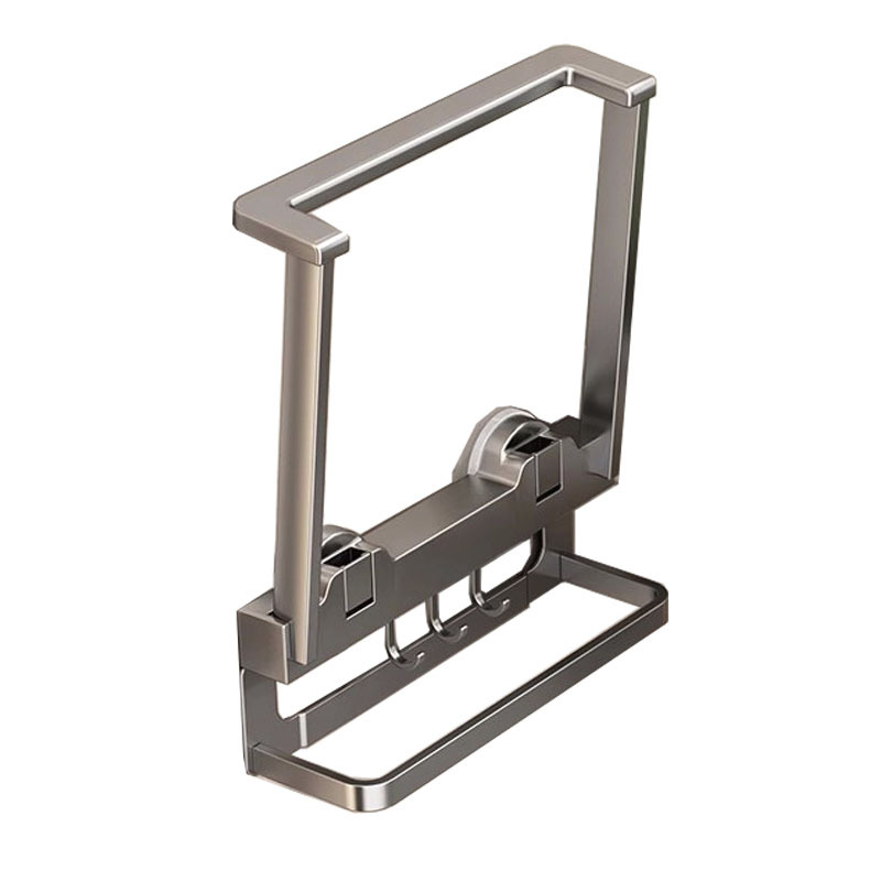 Rack de almacenamiento de lavabo montado en la pared para lavabo de baño Rack de almacenamiento de lavabo de baño Rack de lavabo sin perforación