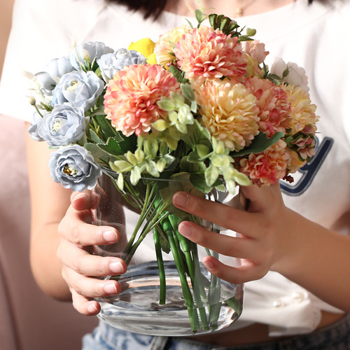 Light luxury portable basket fruit plate household fruit bucket simple modern living room internet celebrity transparent wine basin snack dry fruit plate