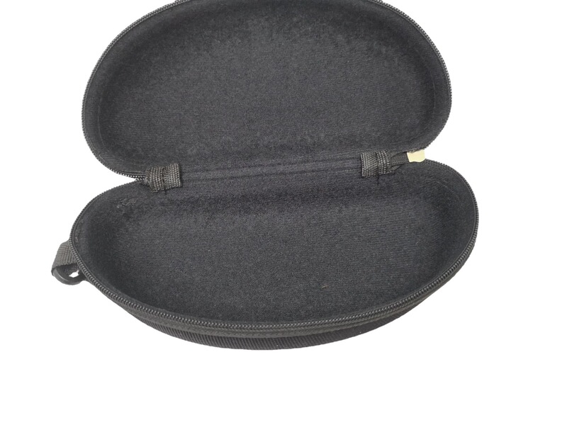 Large pure black sunglasses box zipper EV box anti-pressure anti-drop anti-wear glasses box with hook can be customized